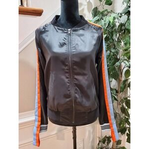 BSBW Women's Black Polyester Long Sleeve Full Zip Front Casual Jacket Size Small